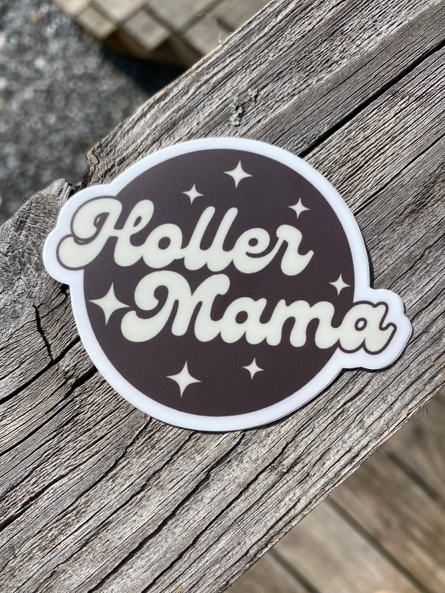 Holler Mama Sticker- mountain mama art