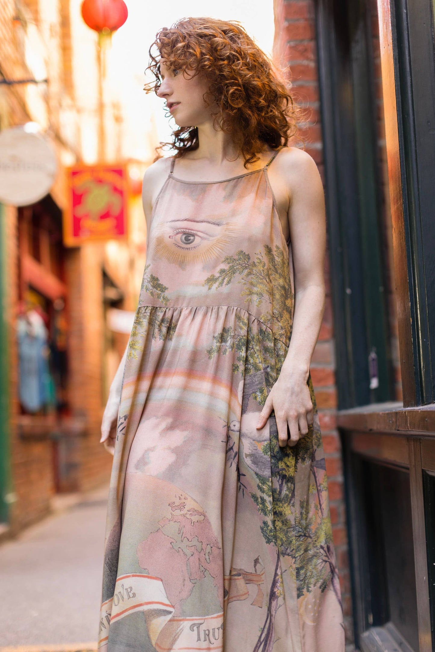 Friendship Love & Truth Vintage Wash Bohéme Slip Dress: S/M (fits approx. size 6-10)