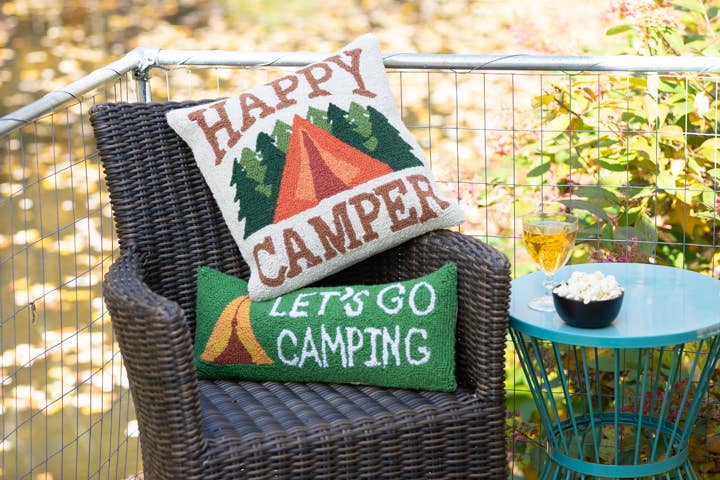 Happy Camper Hook Pillow