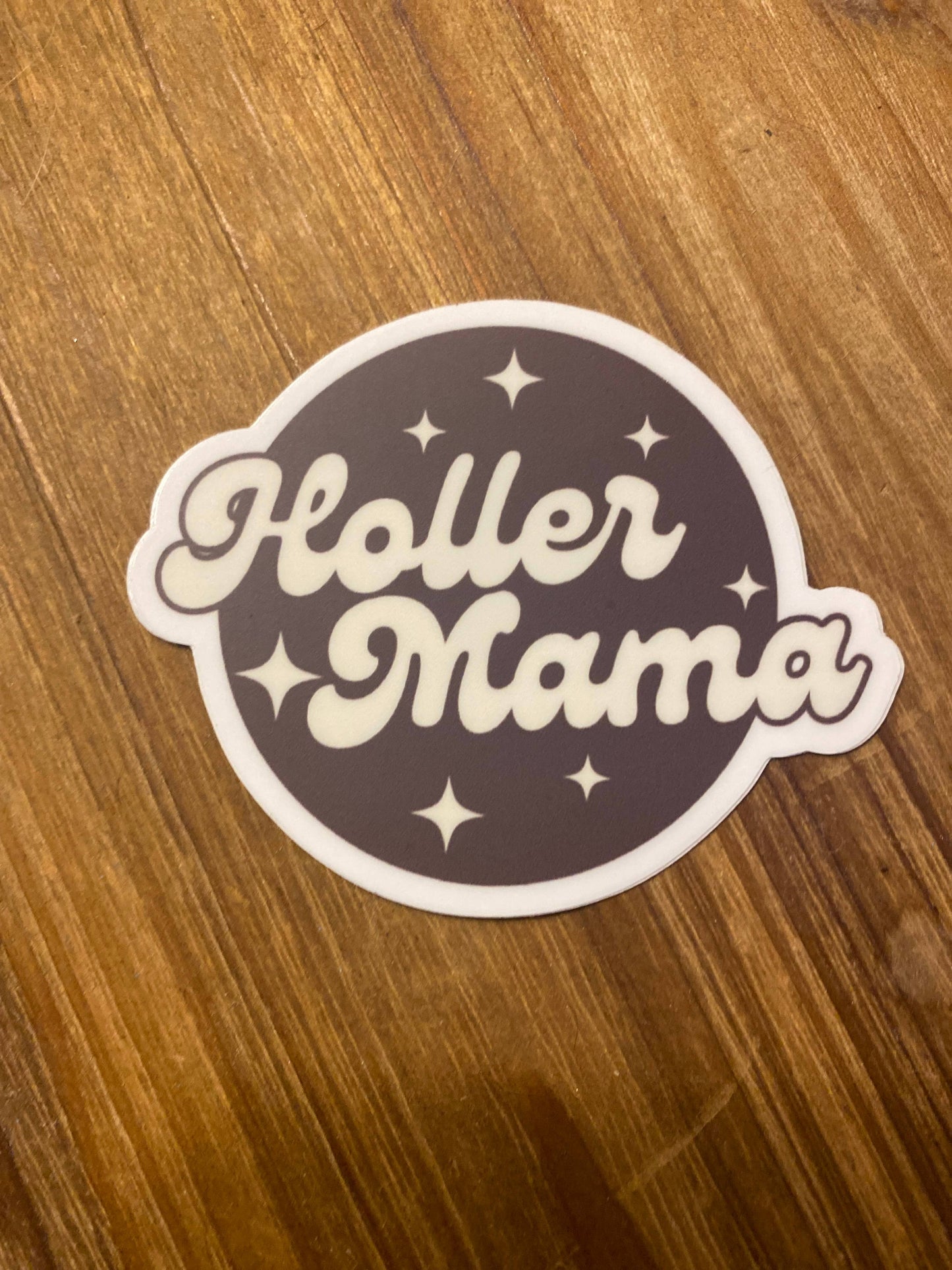Holler Mama Sticker- mountain mama art