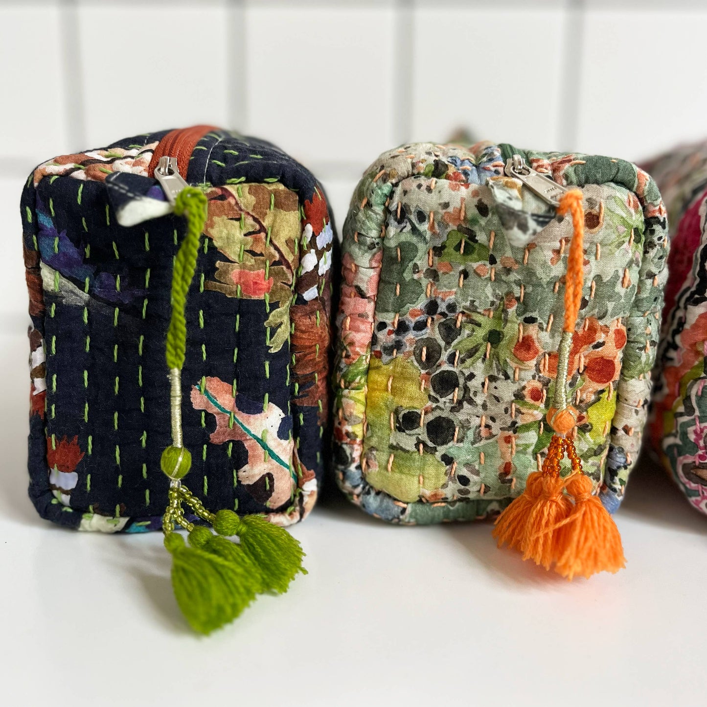 Quilted Dopp- Feathers
