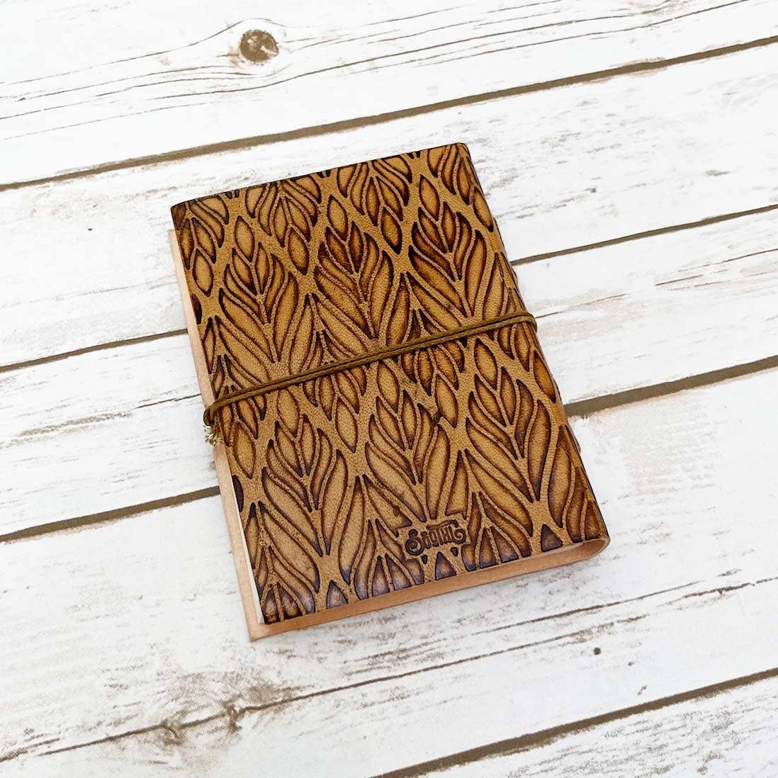 The Mountains Are Calling John Muir Quote Leather Journal: Brown