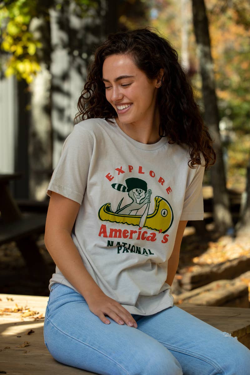 Paddle the Parks T-shirt: XS / Dune