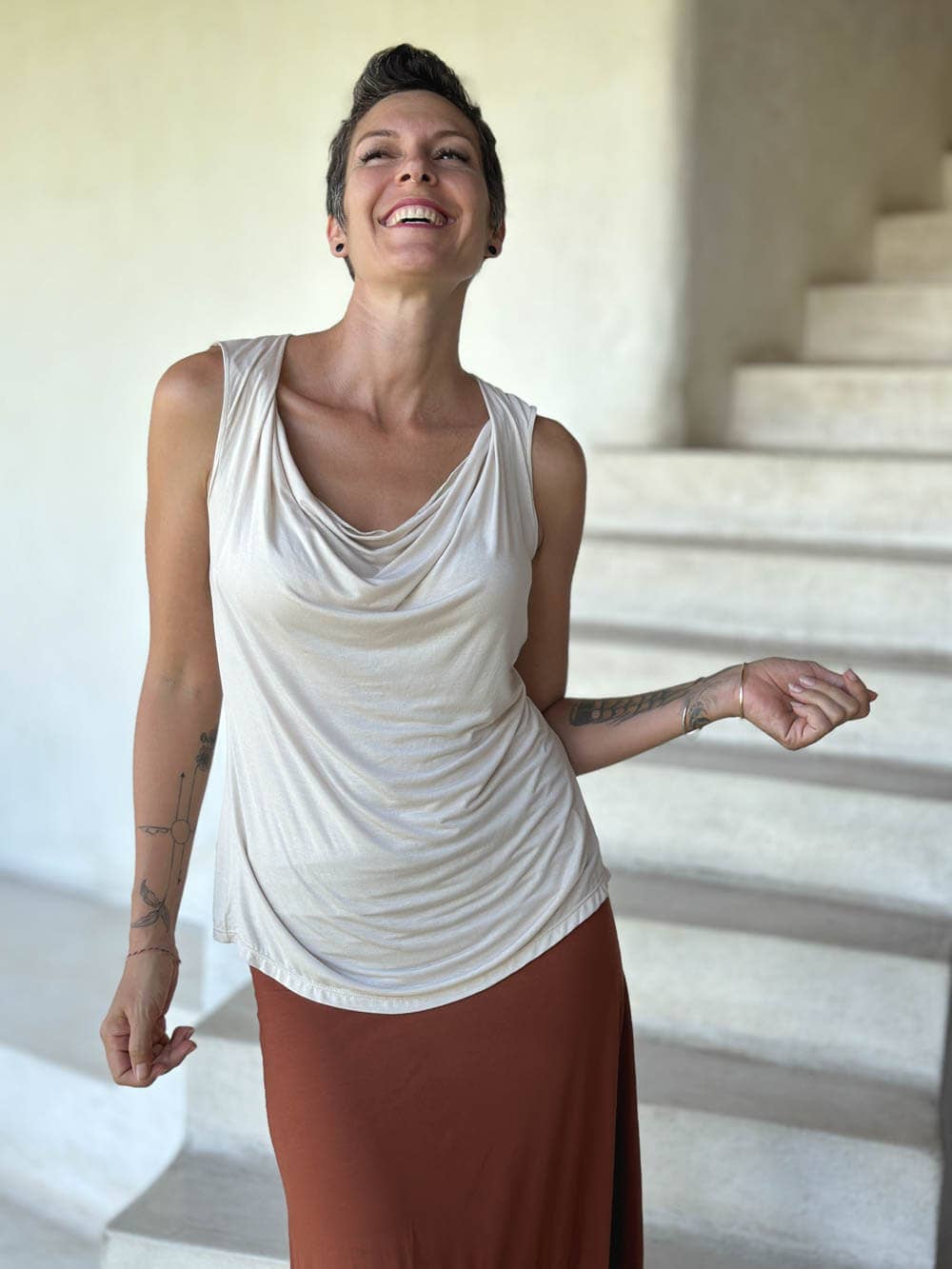 Carrie Top: L / Teal