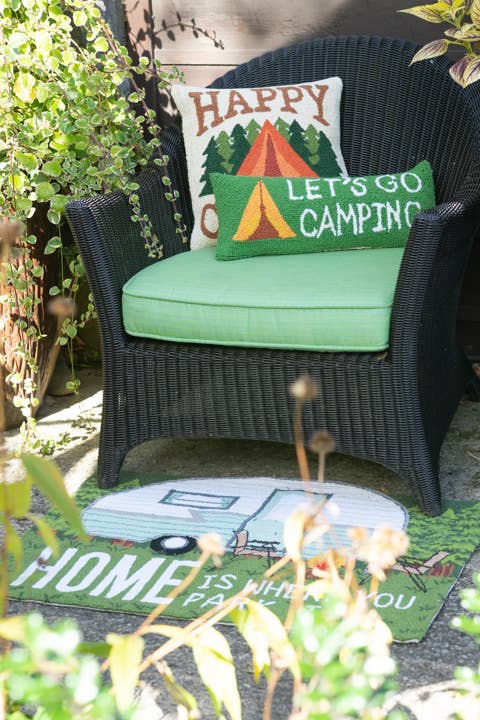 Happy Camper Hook Pillow