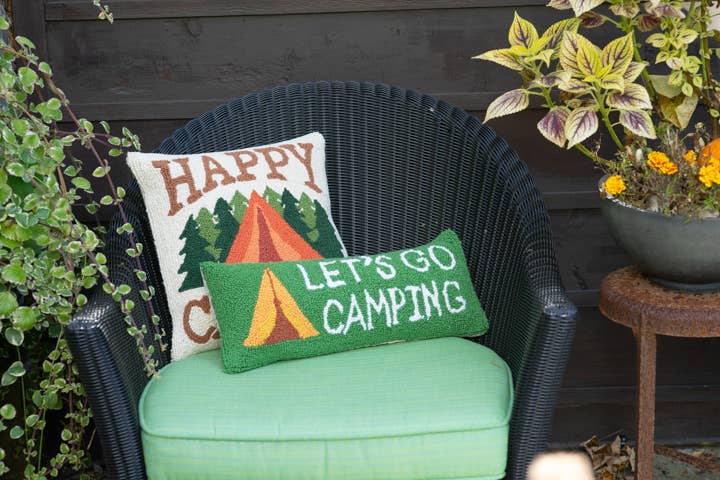 Happy Camper Hook Pillow