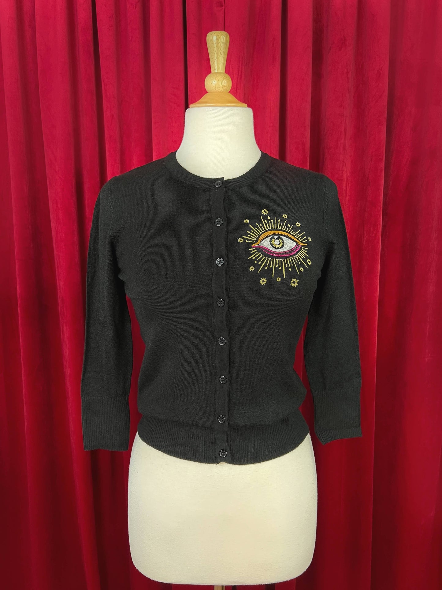 Third Eye Cardigan in Black: Large