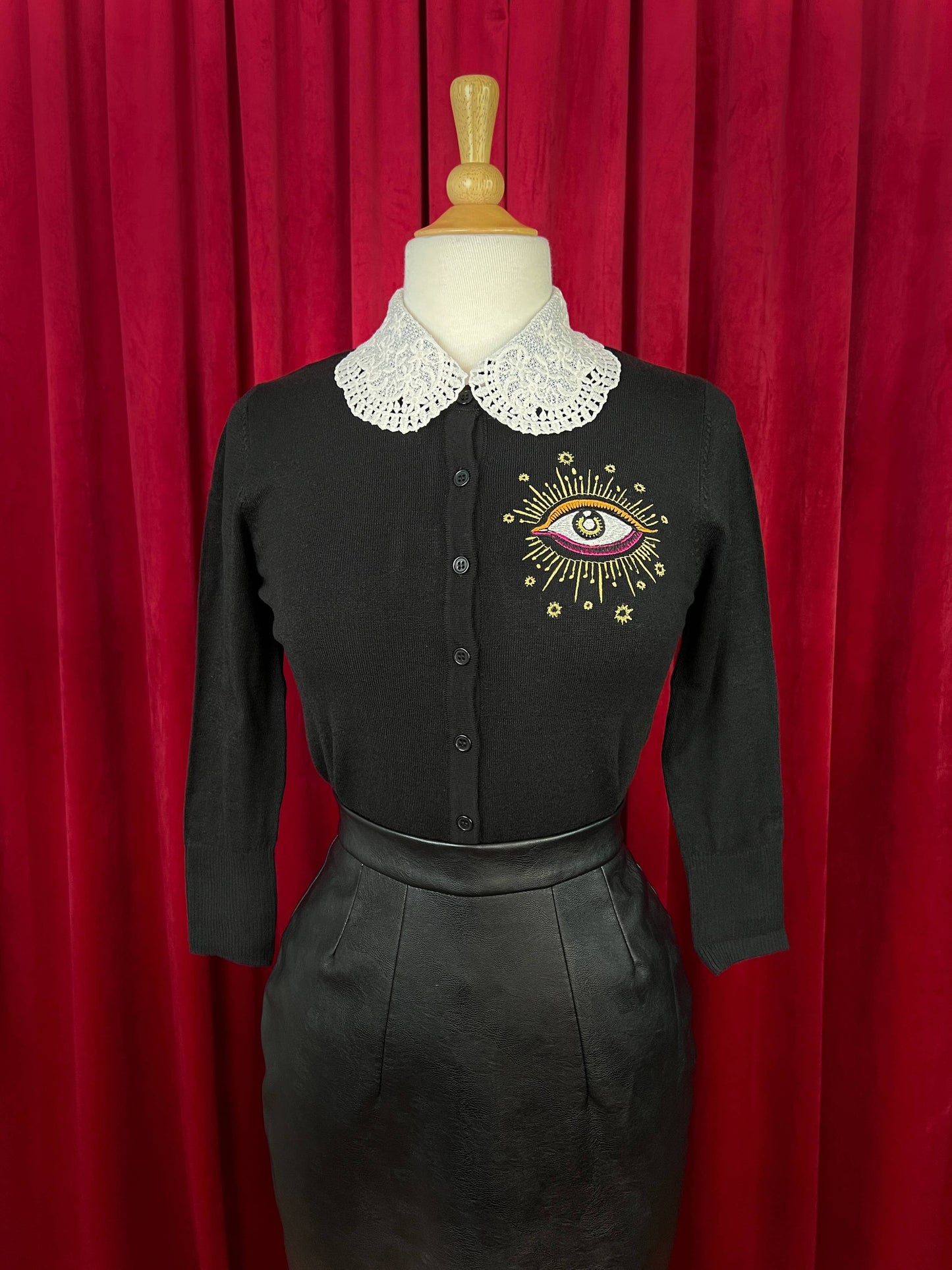 Third Eye Cardigan in Black: Large