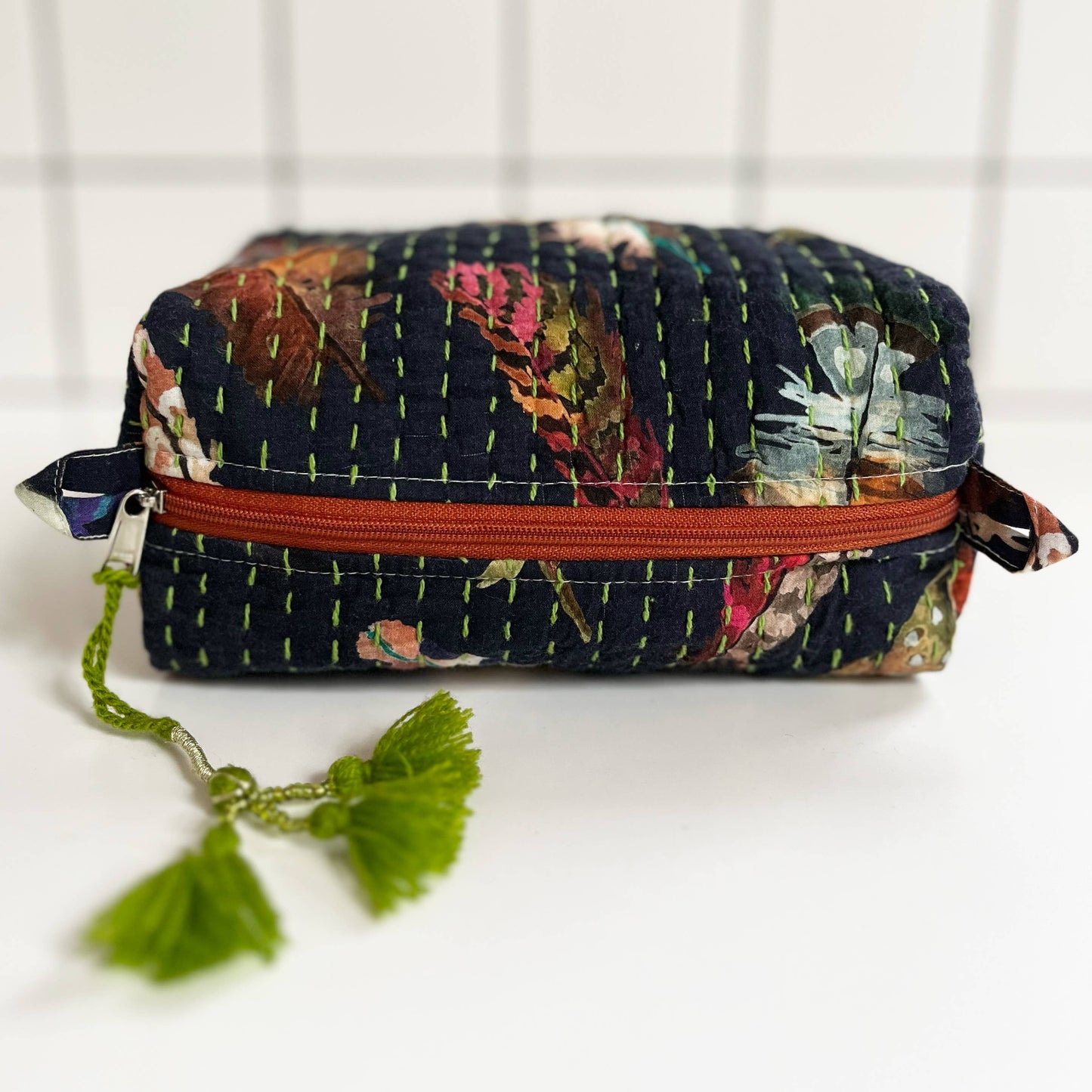 Quilted Dopp- Feathers