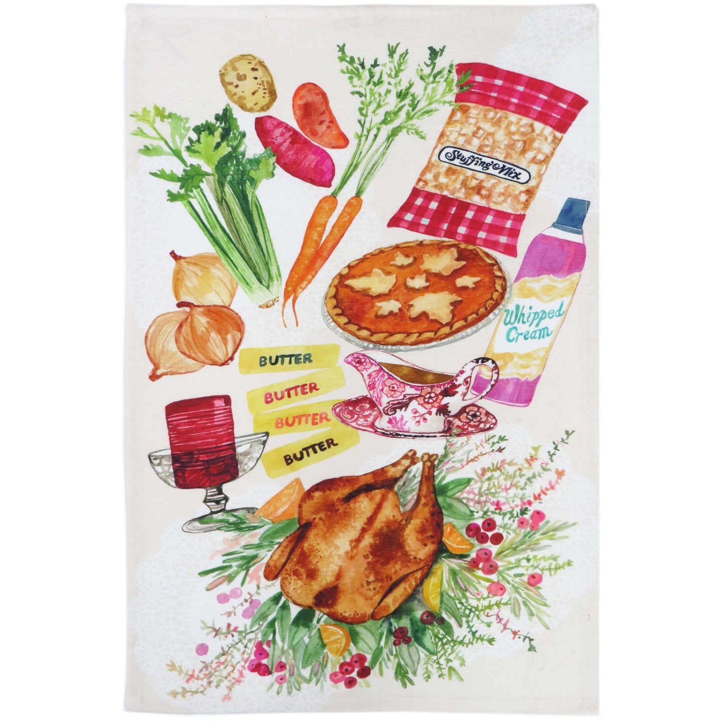 Tea Towel - Turkey Dinner
