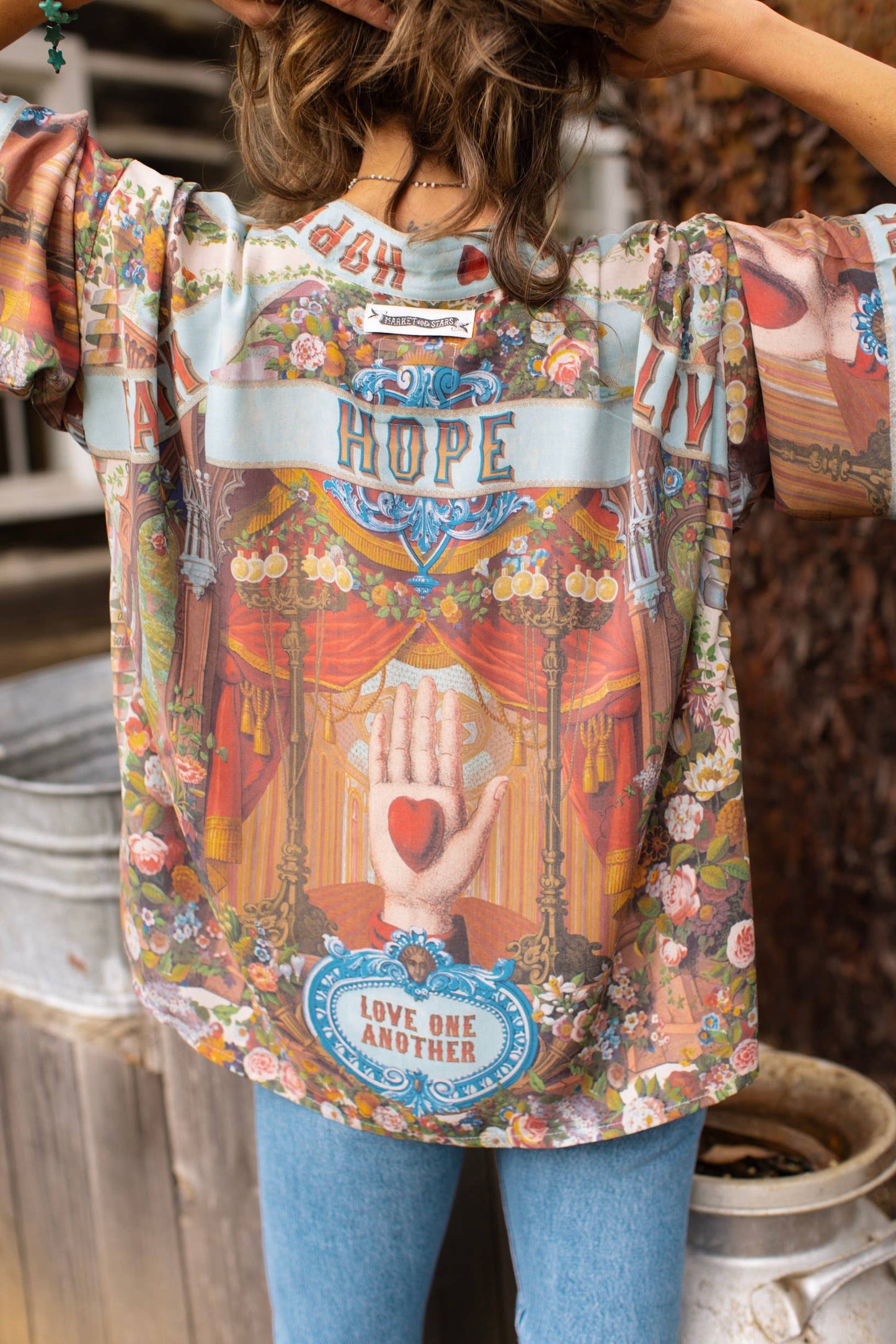 Love Language Cropped Bamboo Kimono Cardigan