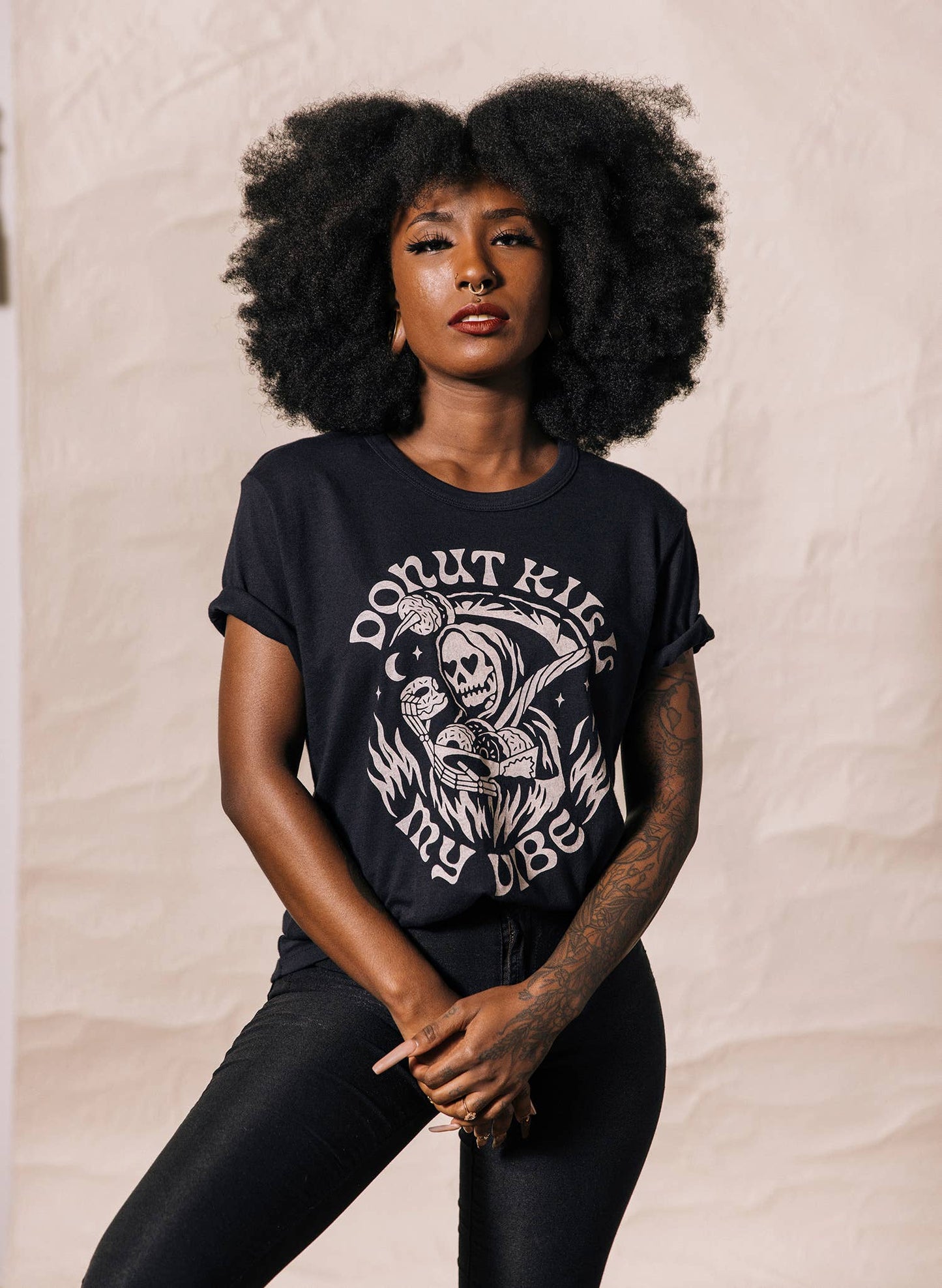 Donut Kill My Vibe T-Shirt: L