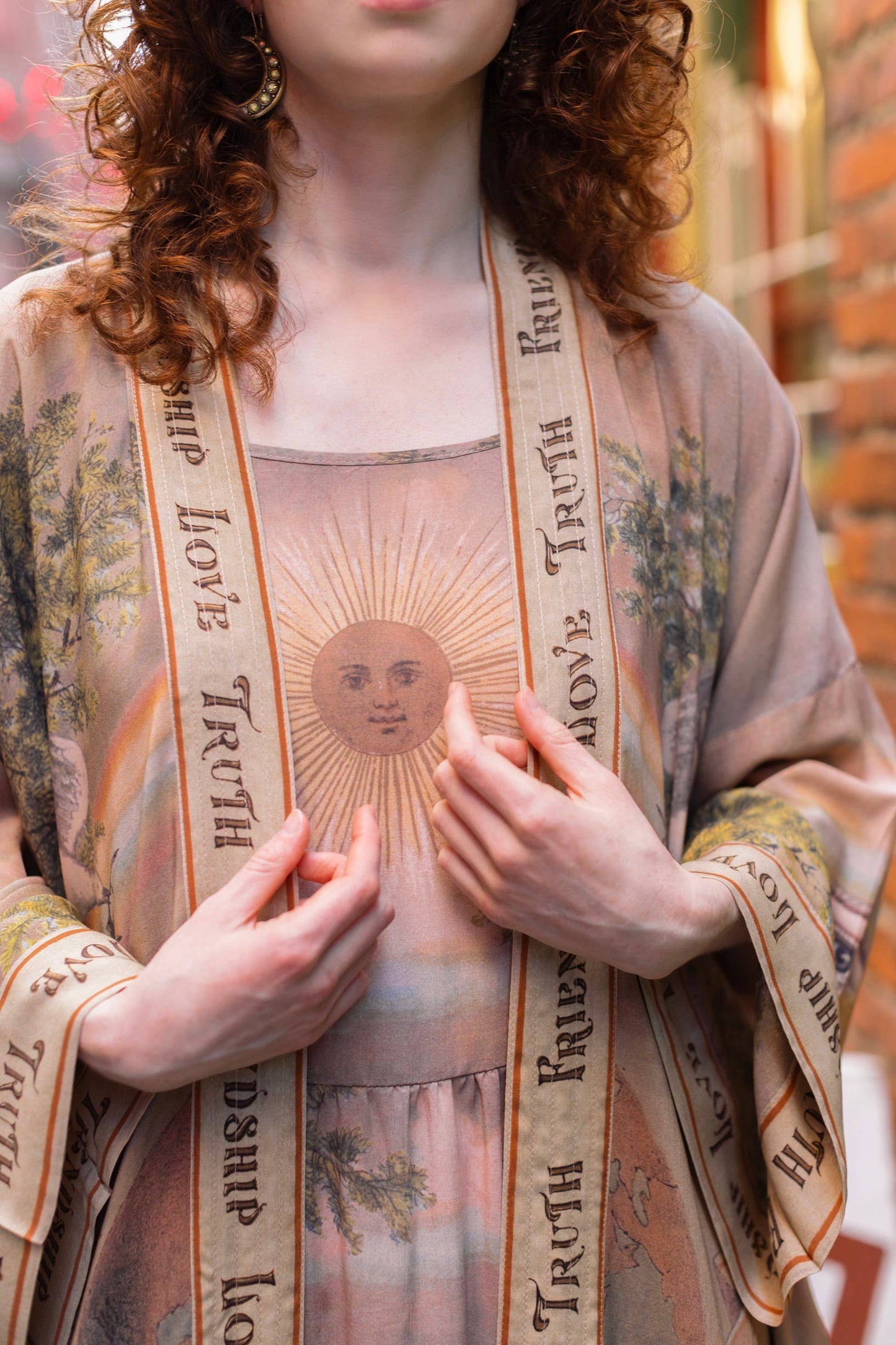 Friendship Love & Truth Vintage Wash Bohéme Slip Dress: L/XL (fits approx. size 12-16)