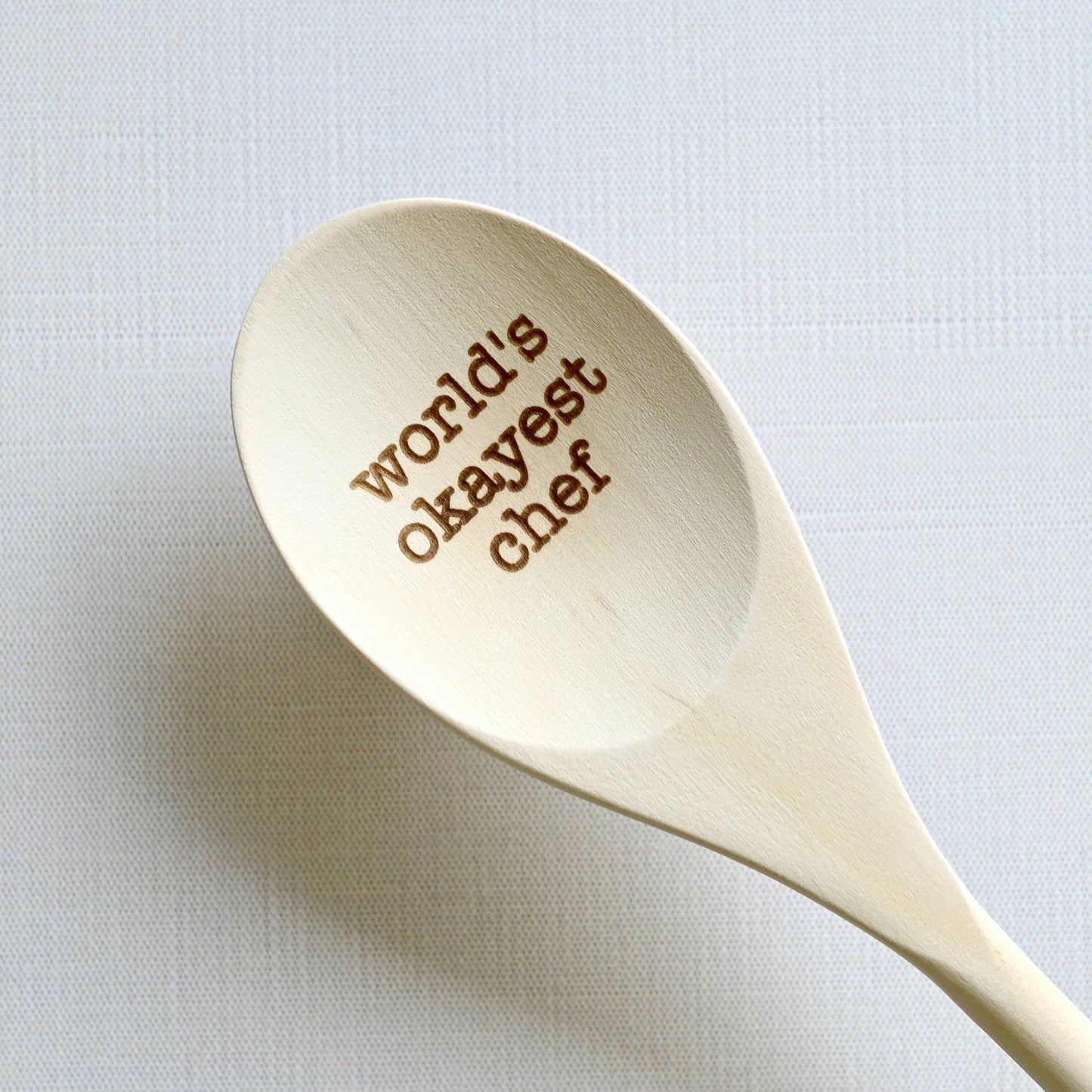 World's Okayest Chef Engraved Spoons