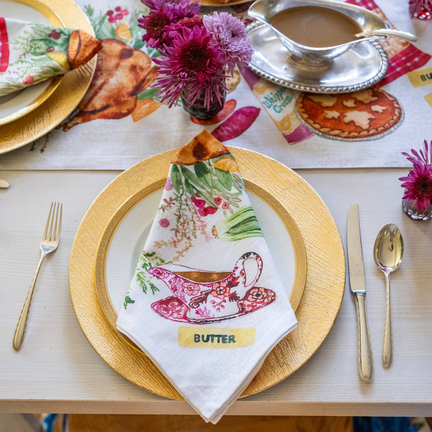 Napkins Pack of 4- Turkey Dinner