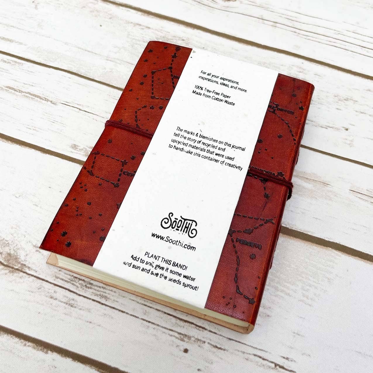 The Mountains Are Calling John Muir Quote Leather Journal: Brown