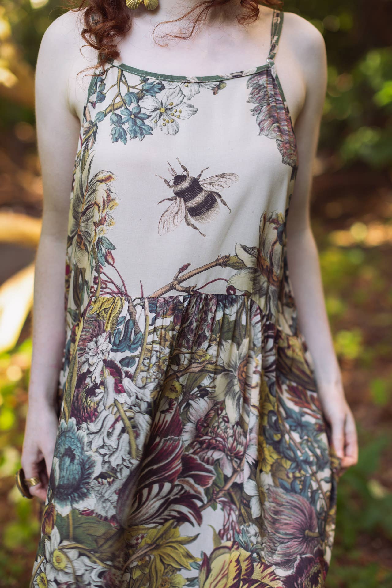 Love Grows Wild Bohéme Slip Dress With Bees: L/XL (fits approx. size 12-16)