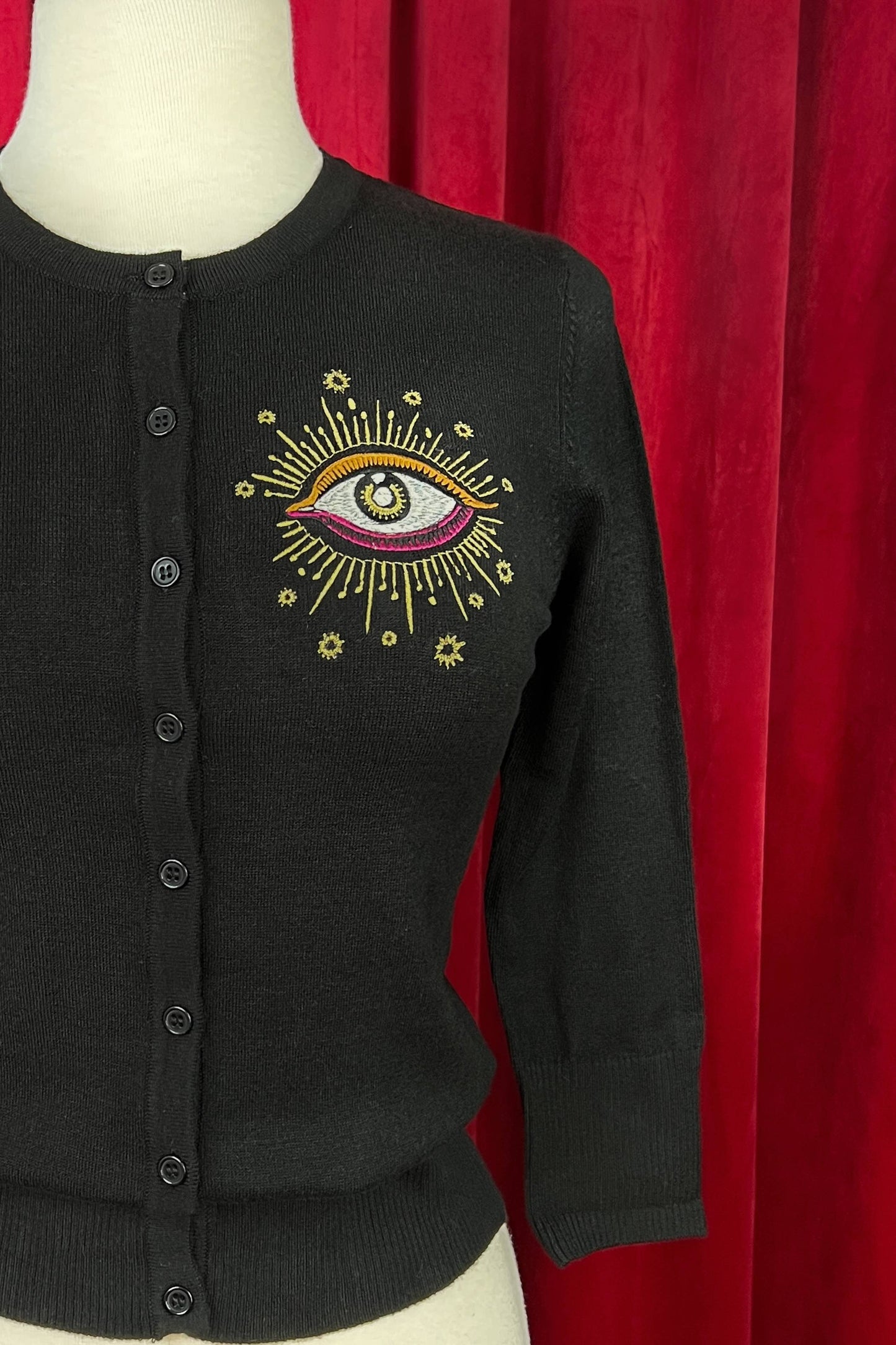 Third Eye Cardigan in Black: Large