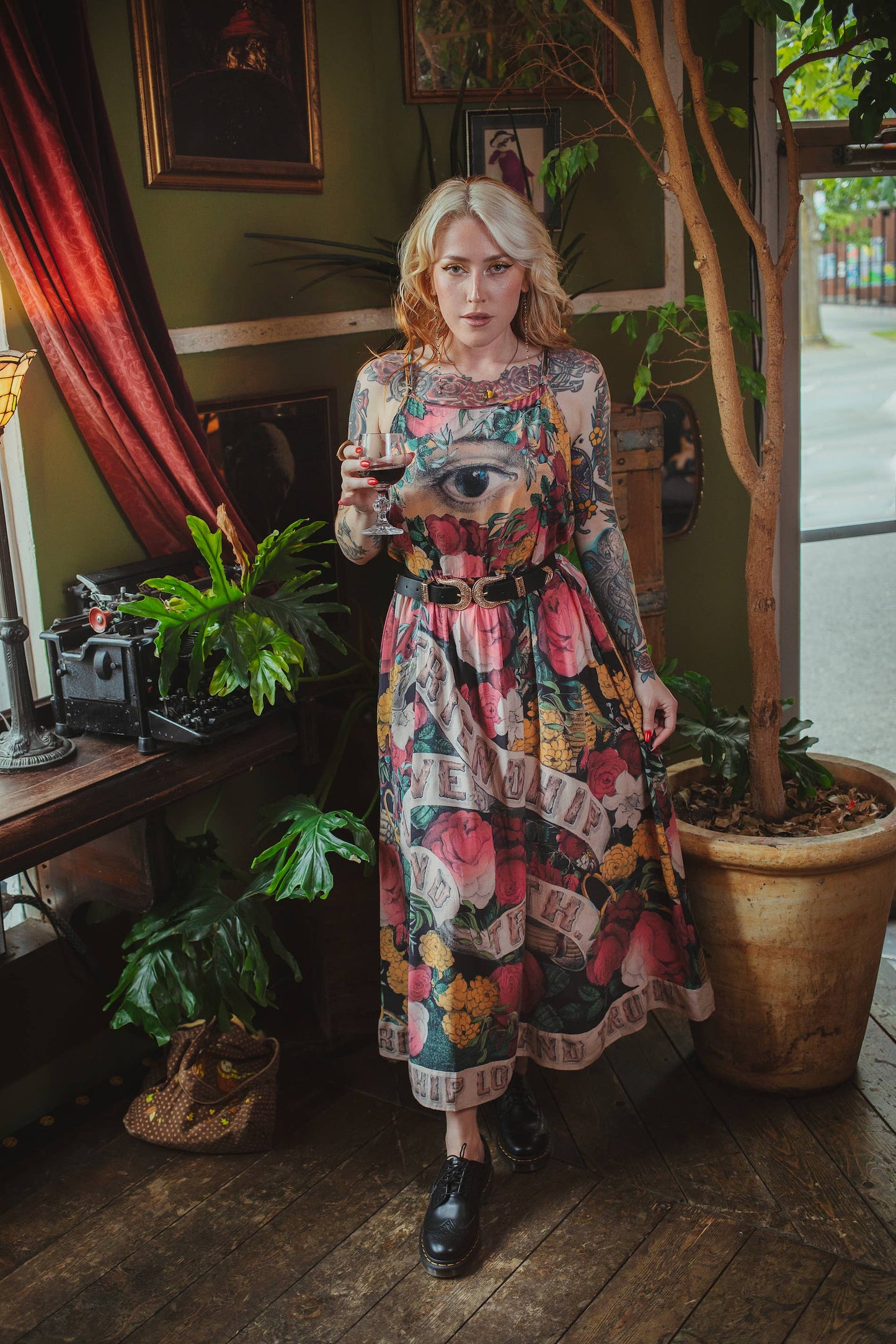 Friendship Love & Truth Bohéme Bamboo Slip Dress: L/XL (fits approx. size 12-16)