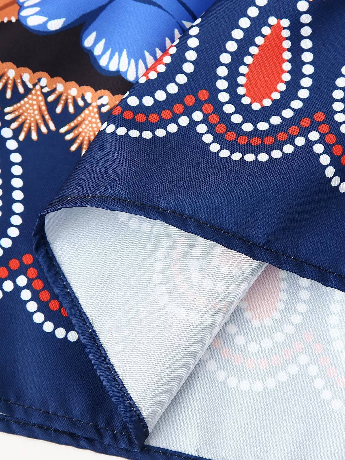 Bohemian long dress long-sleeved dress: Blue / S