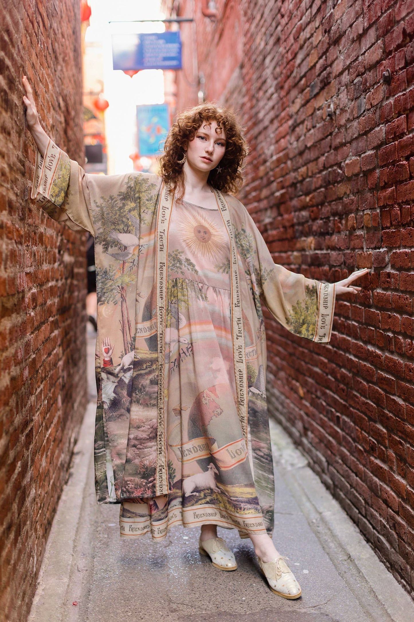 Friendship Love & Truth Vintage Wash Bohéme Slip Dress: S/M (fits approx. size 6-10)