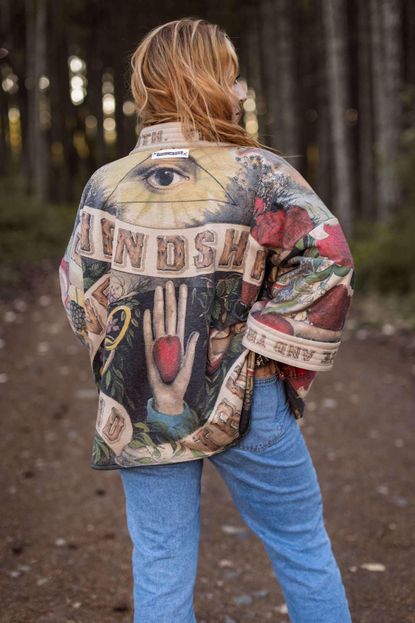 Friendship Love & Truth Cozy Fleece Cardigan Kimono Jacket