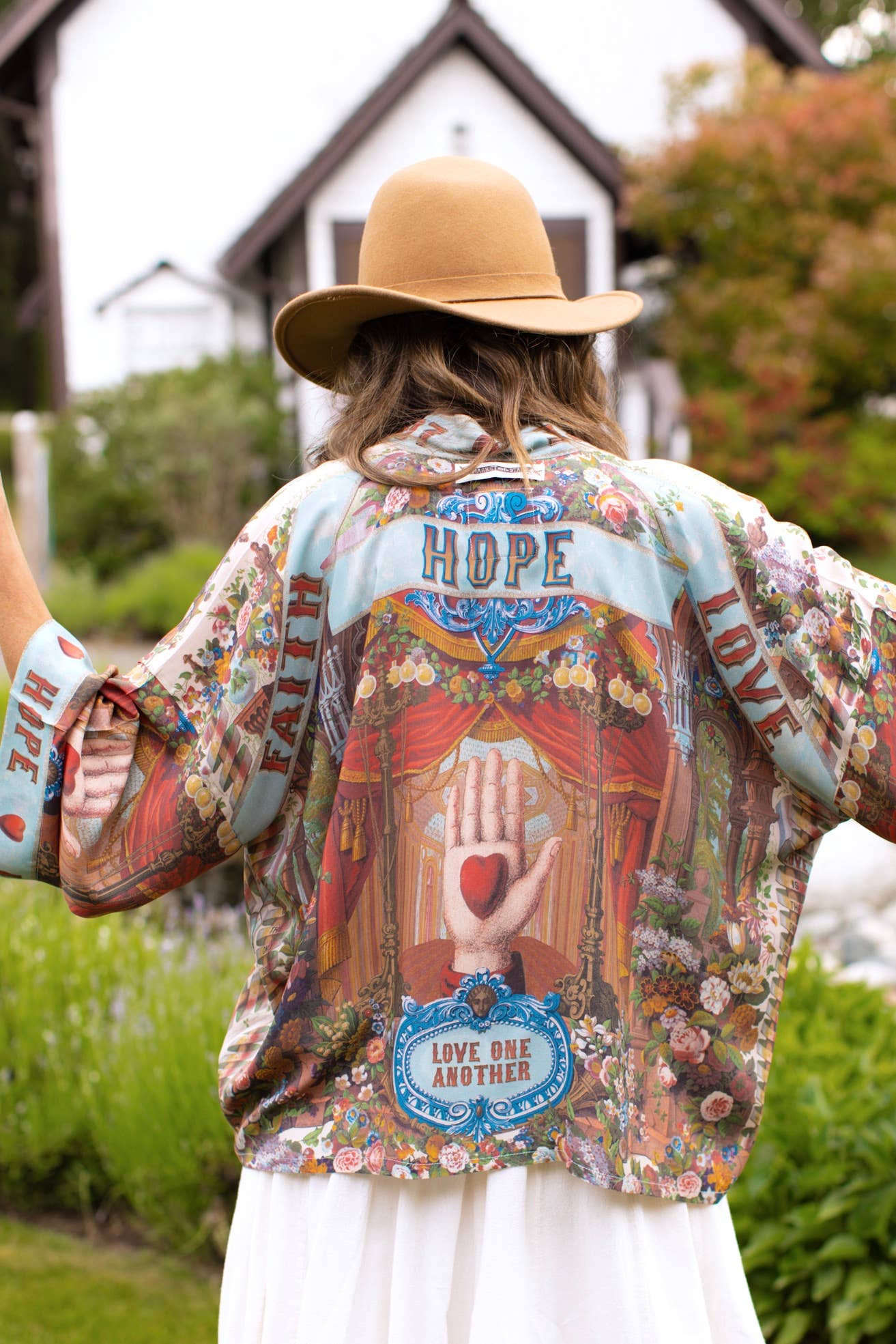 Love Language Cropped Bamboo Kimono Cardigan