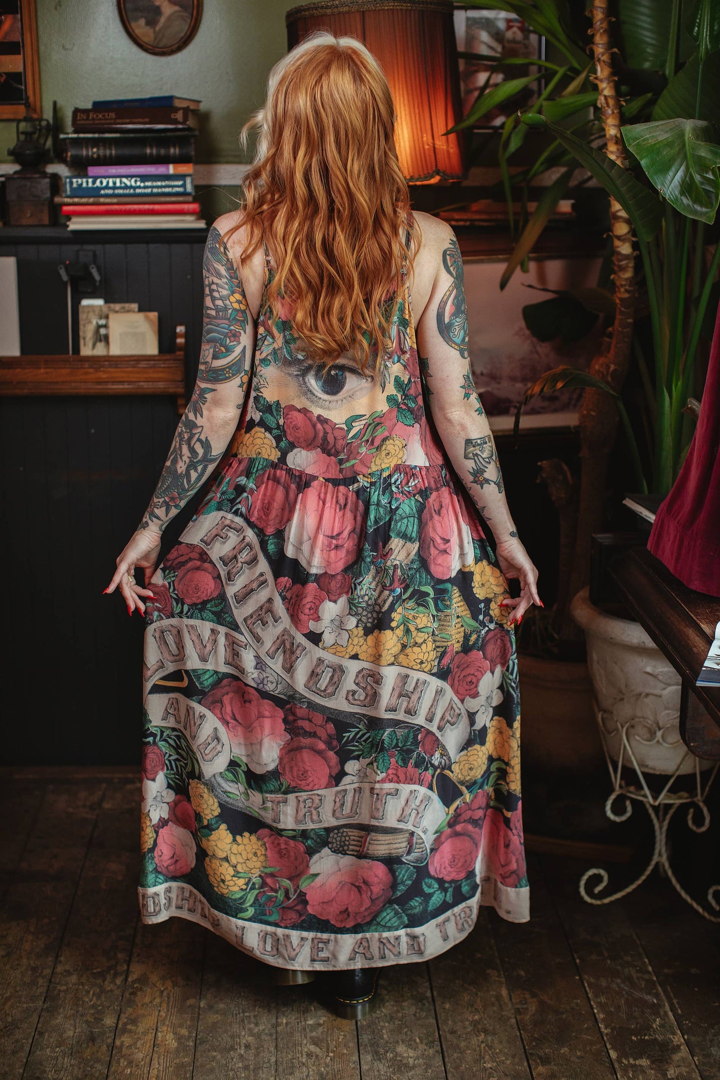 Friendship Love & Truth Bohéme Bamboo Slip Dress: L/XL (fits approx. size 12-16)
