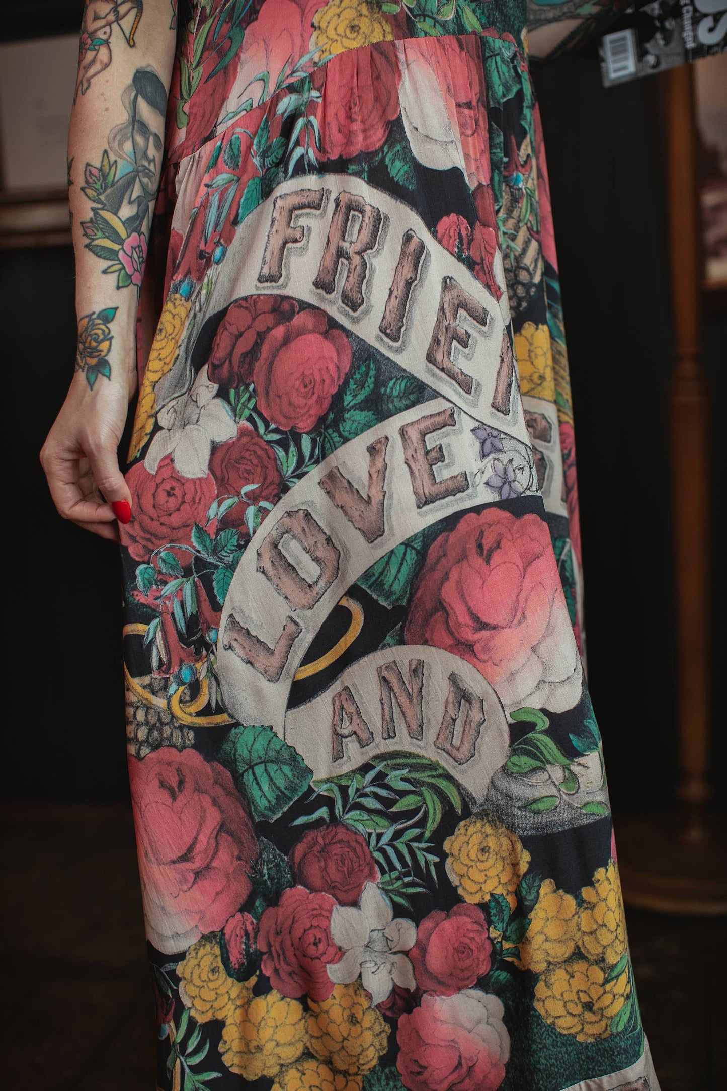 Friendship Love & Truth Bohéme Bamboo Slip Dress: L/XL (fits approx. size 12-16)