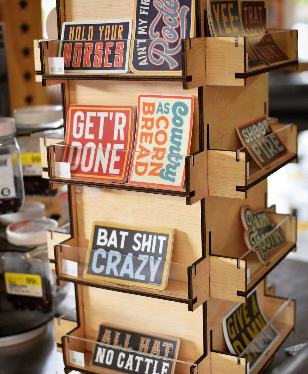 Rotating Sticker Stand Display Rack