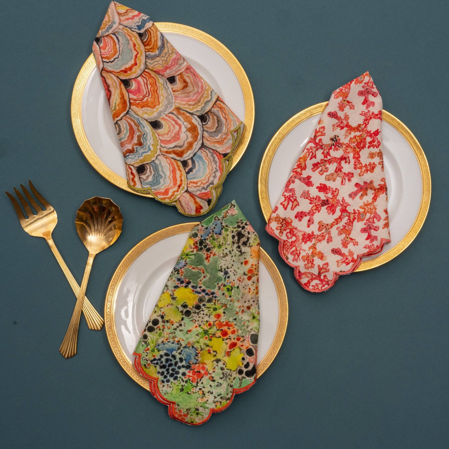 Scallop Napkin Set of 6- Woods to Sea