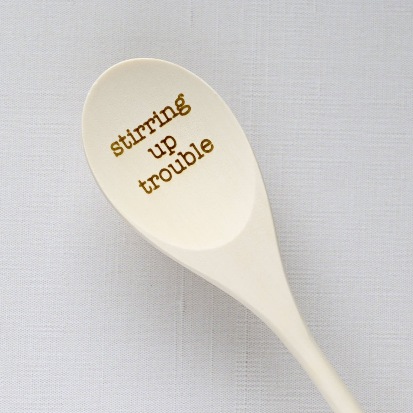 Stirring Up Trouble Engraved Wood Kitchen Spoons