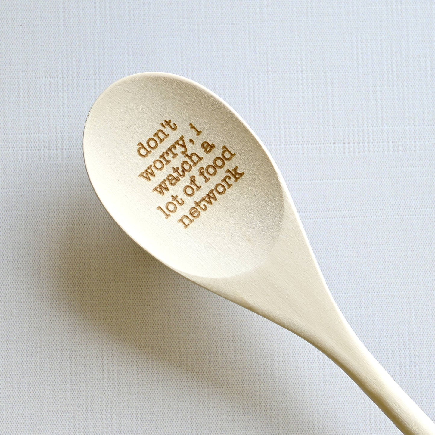 I Watch a Lot of Food Network Engraved Spoons