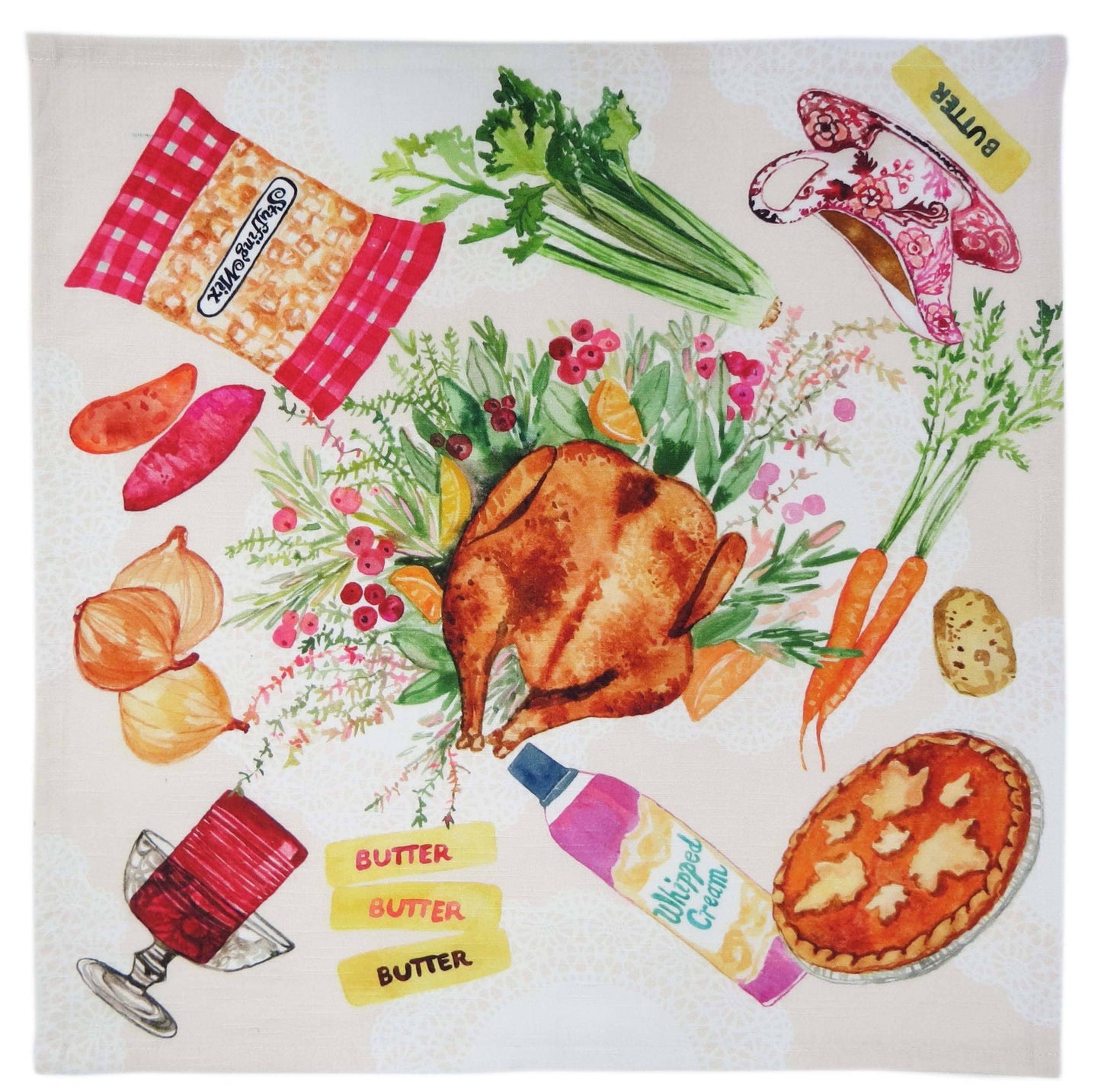 Napkins Pack of 4- Turkey Dinner