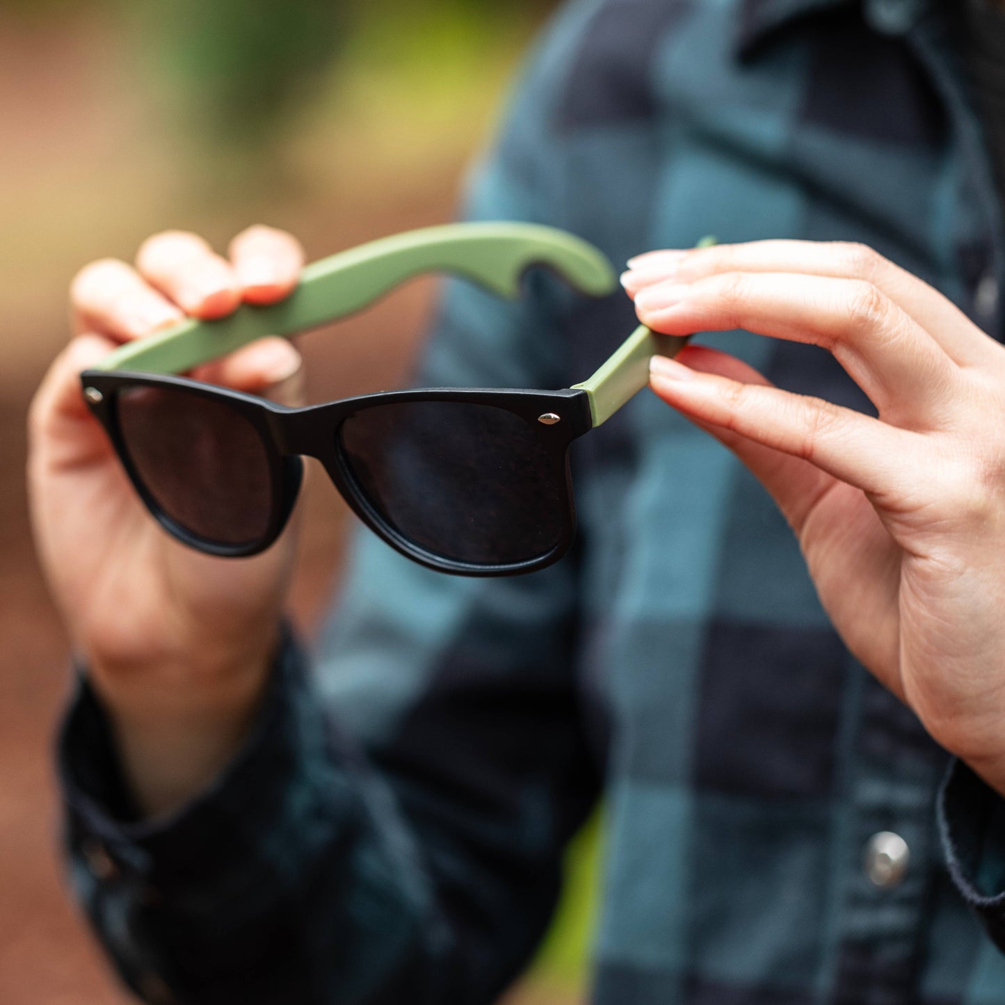 Bottle Opener Sunglasses - Green