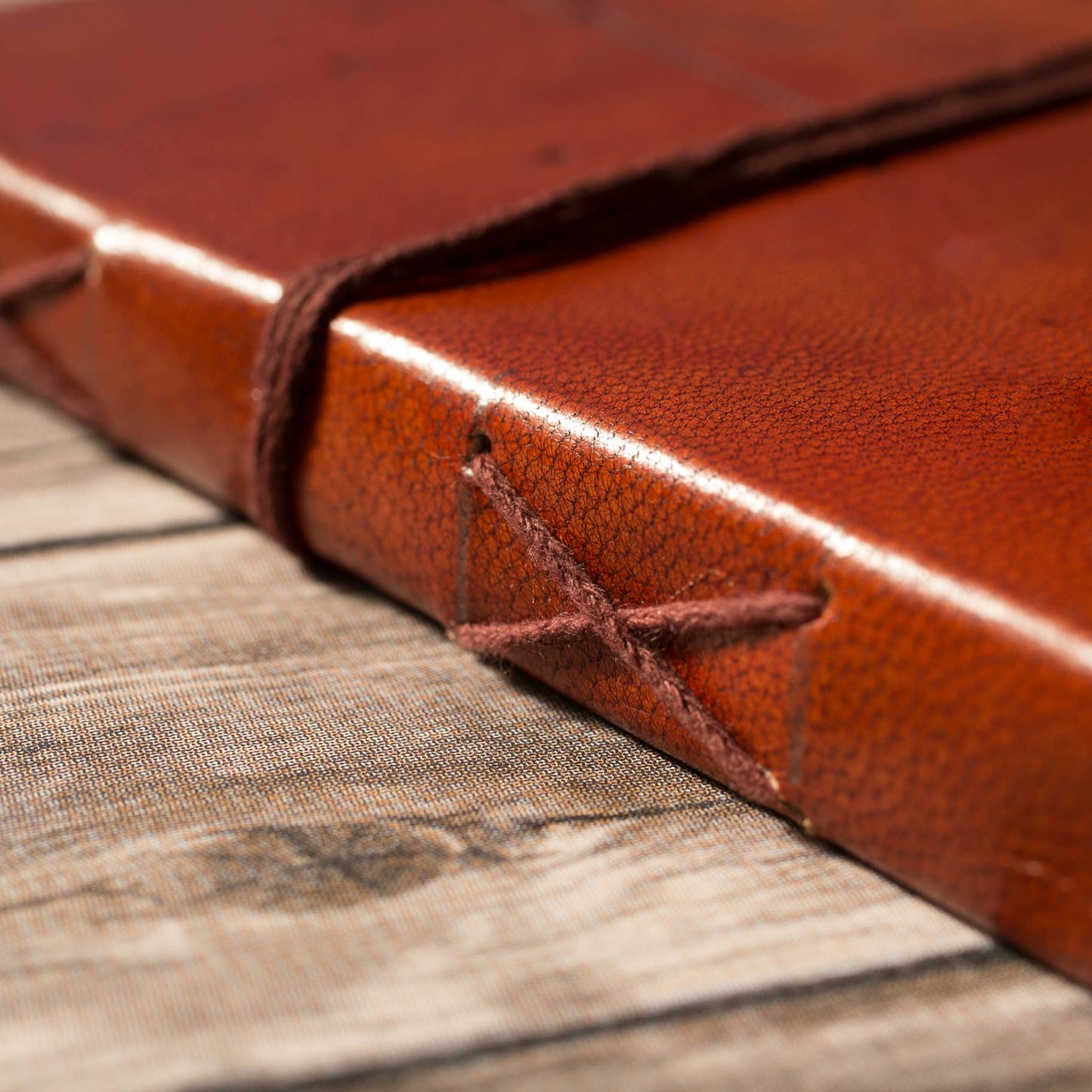 "If A Story" Handmade Quote Leather Journal - 5x7 Brown: Elastic Band