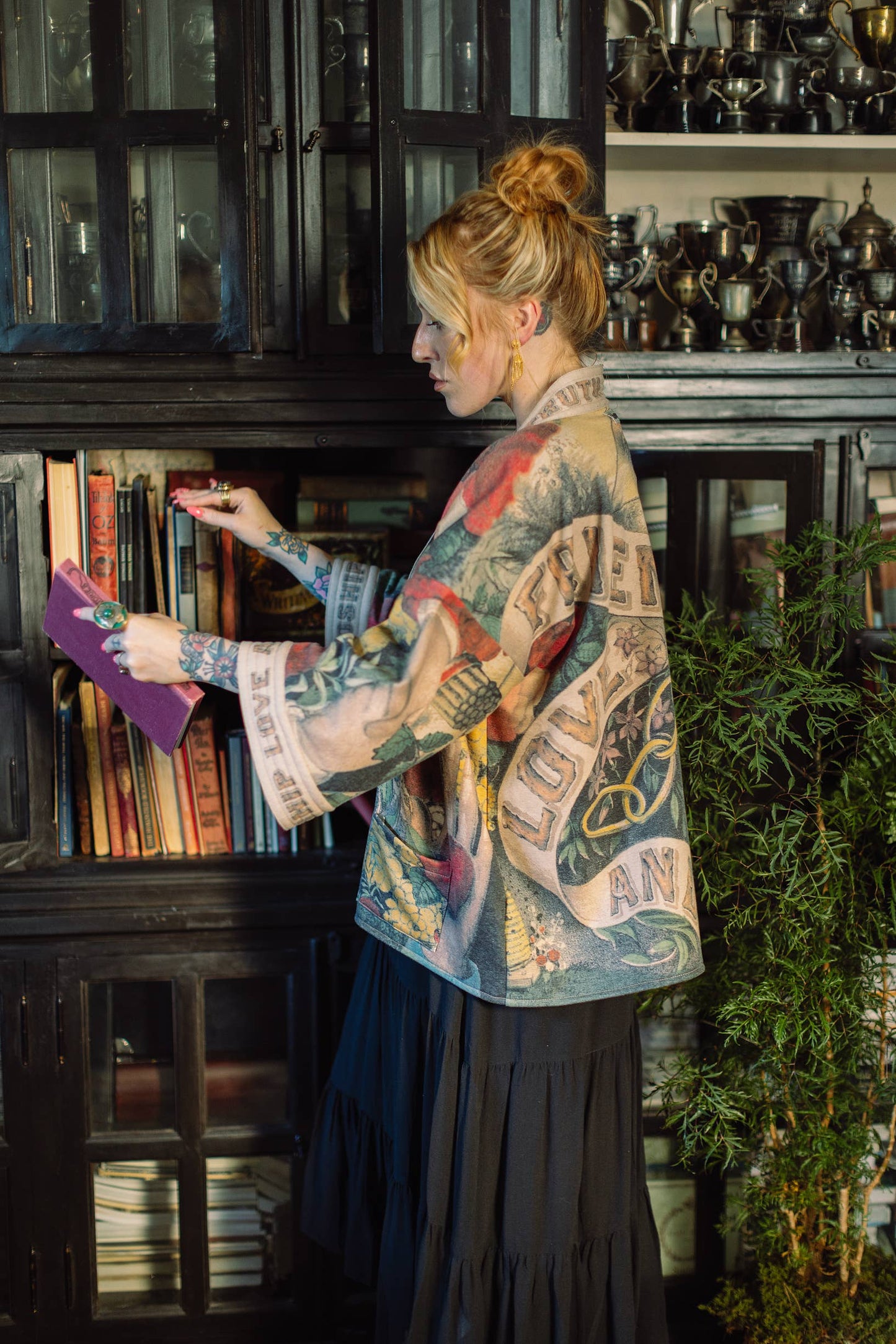 Friendship Love & Truth Cozy Fleece Cardigan Kimono Jacket