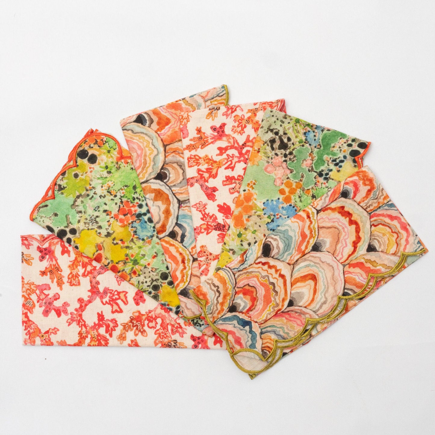 Scallop Napkin Set of 6- Woods to Sea