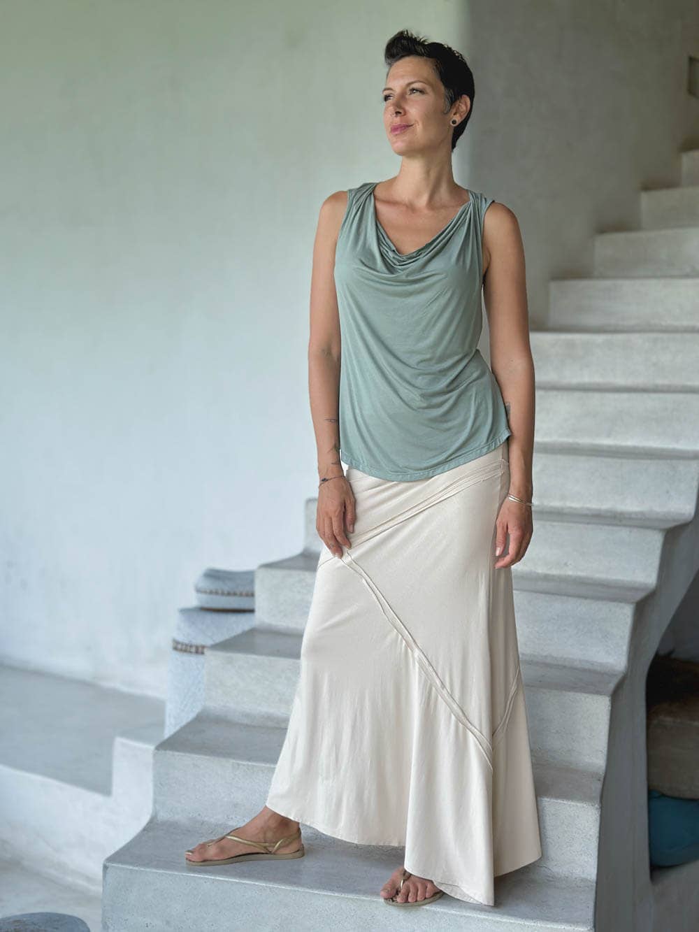 Carrie Top: L / Teal