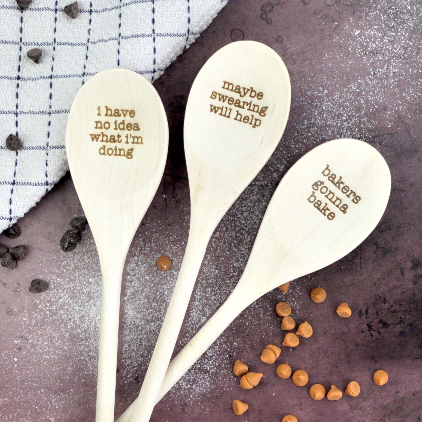 I Watch a Lot of Food Network Engraved Spoons