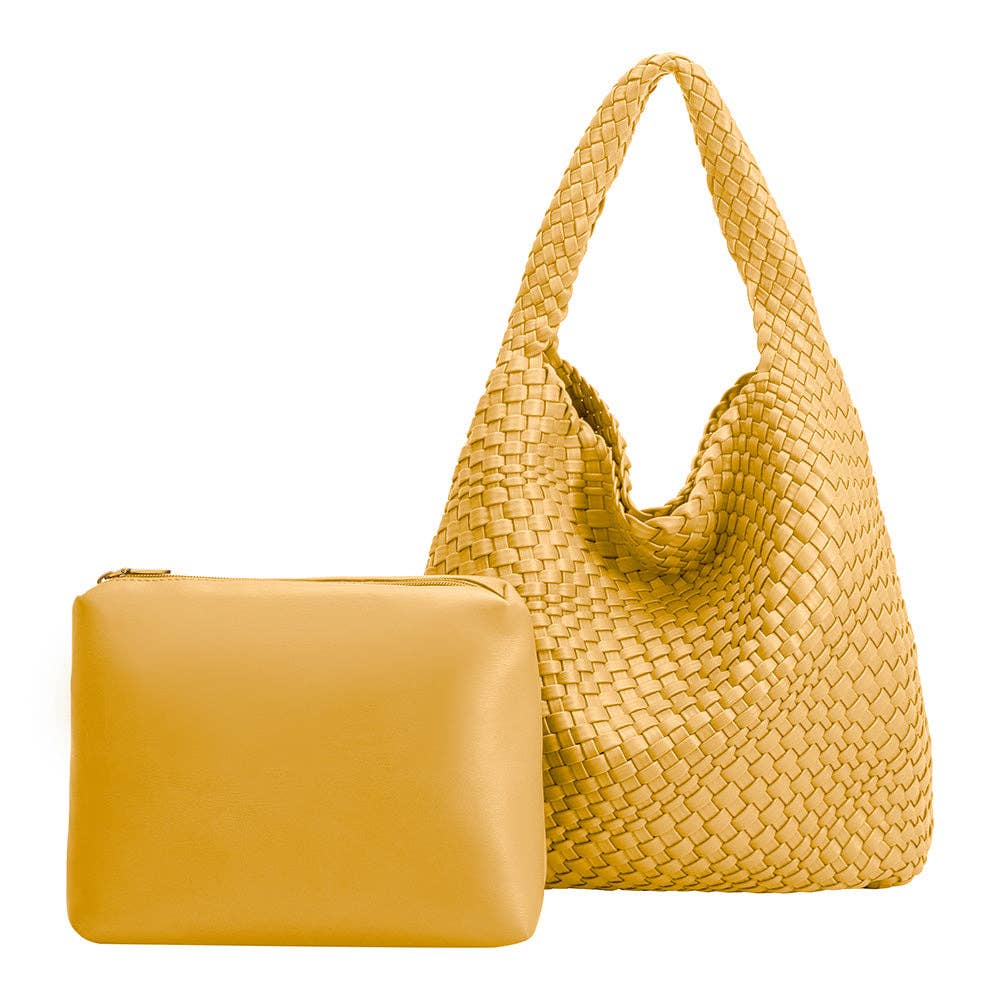 Johanna Yellow Recycled Vegan Shoulder Bag