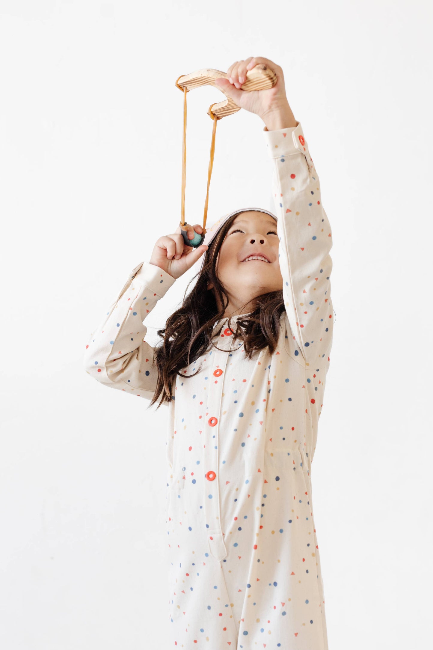Wood Slingshot with 12 Felt Balls: Brights Assortment