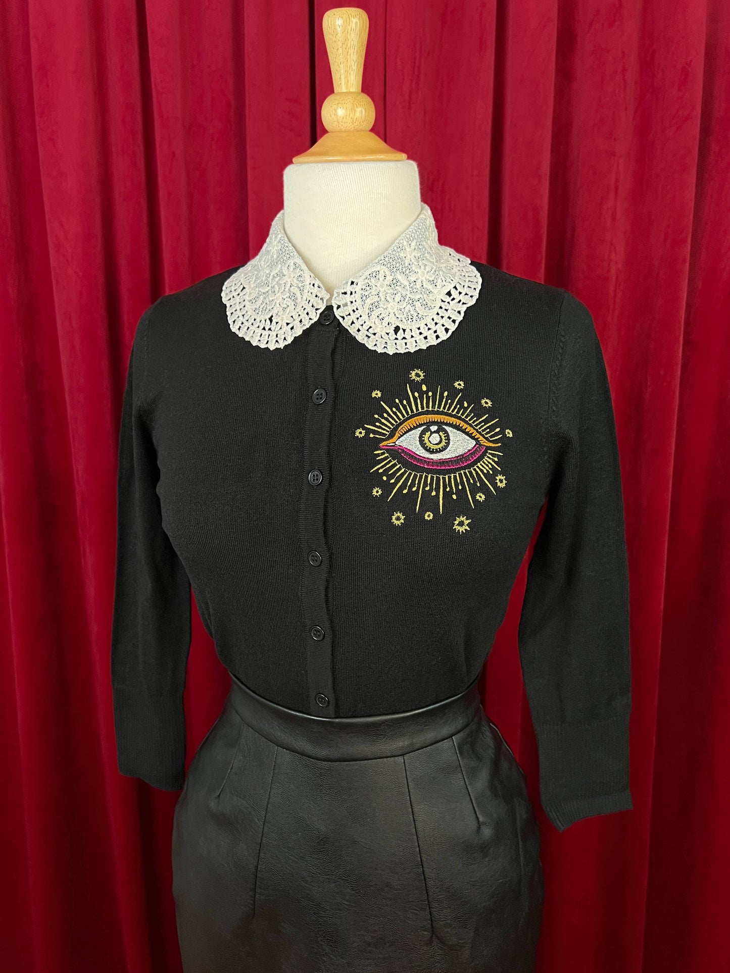 Third Eye Cardigan in Black: Large