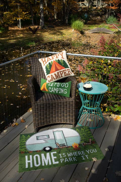Happy Camper Hook Pillow
