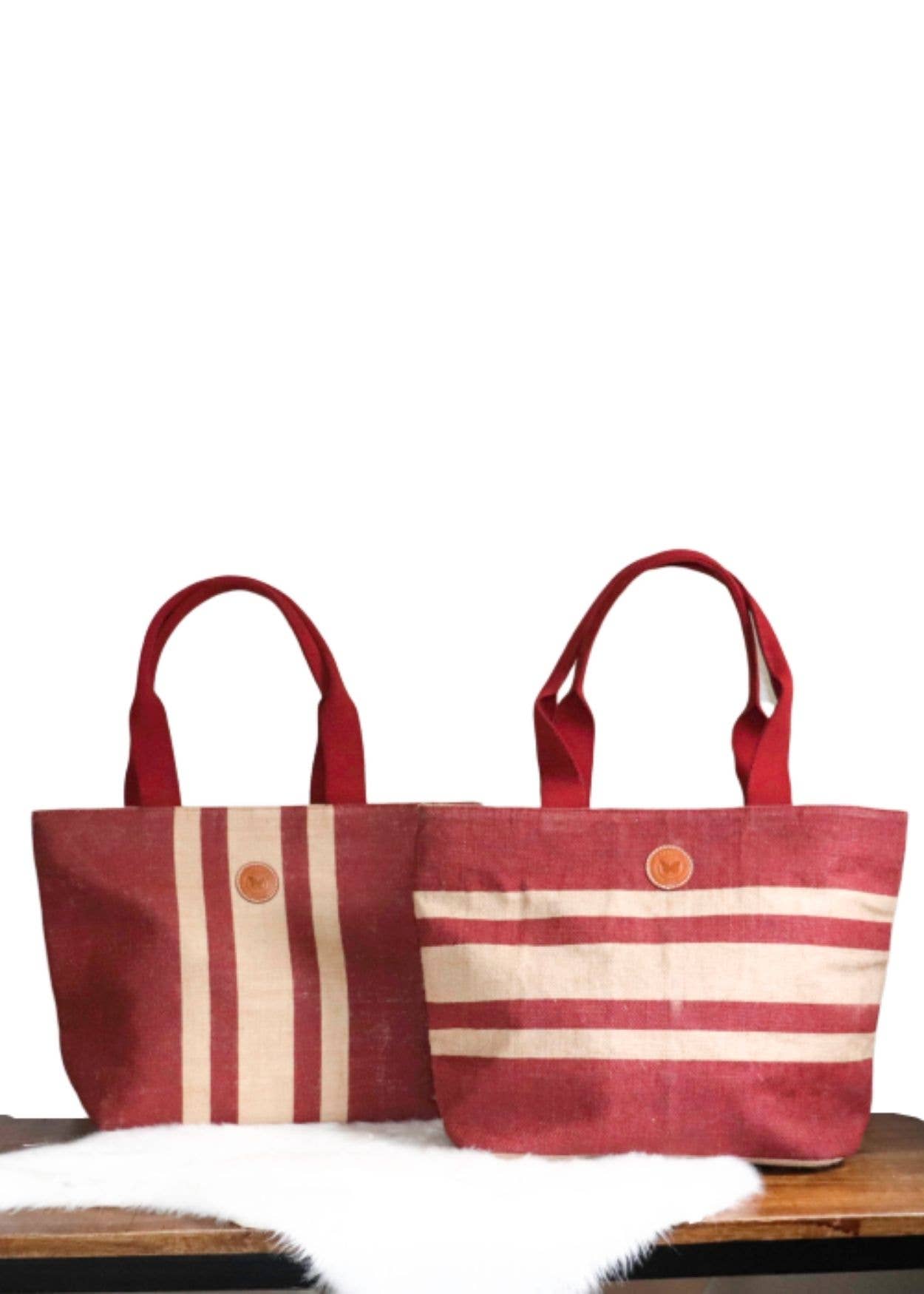 Burlap French Burgundy