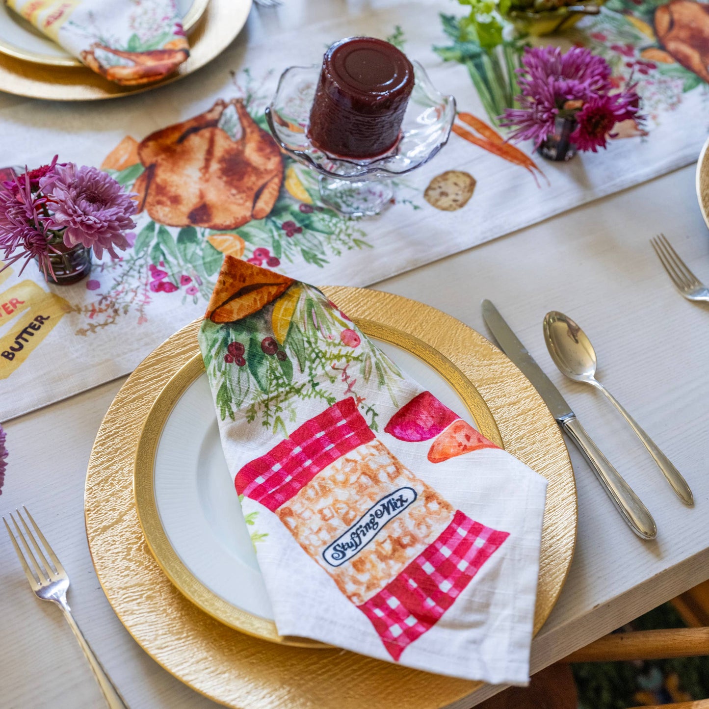 Napkins Pack of 4- Turkey Dinner