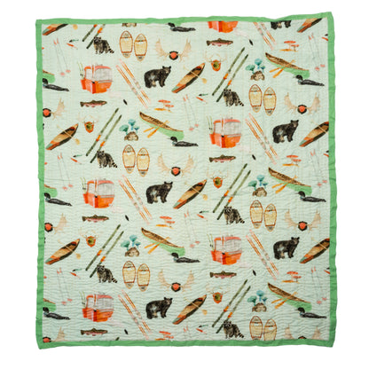 Quilted Throw- Upstate Camp