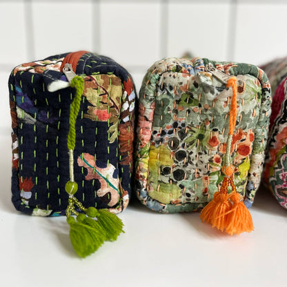 Quilted Dopp- Feathers