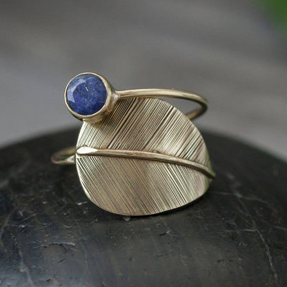 Adjustable Feather Wrap Ring: 8