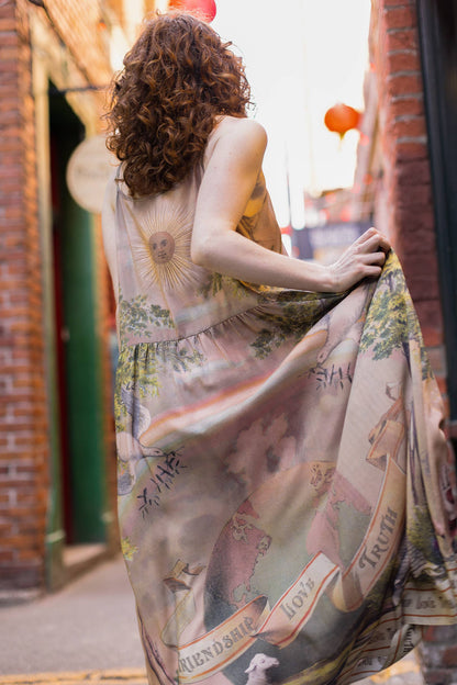 Friendship Love & Truth Vintage Wash Bohéme Slip Dress: S/M (fits approx. size 6-10)
